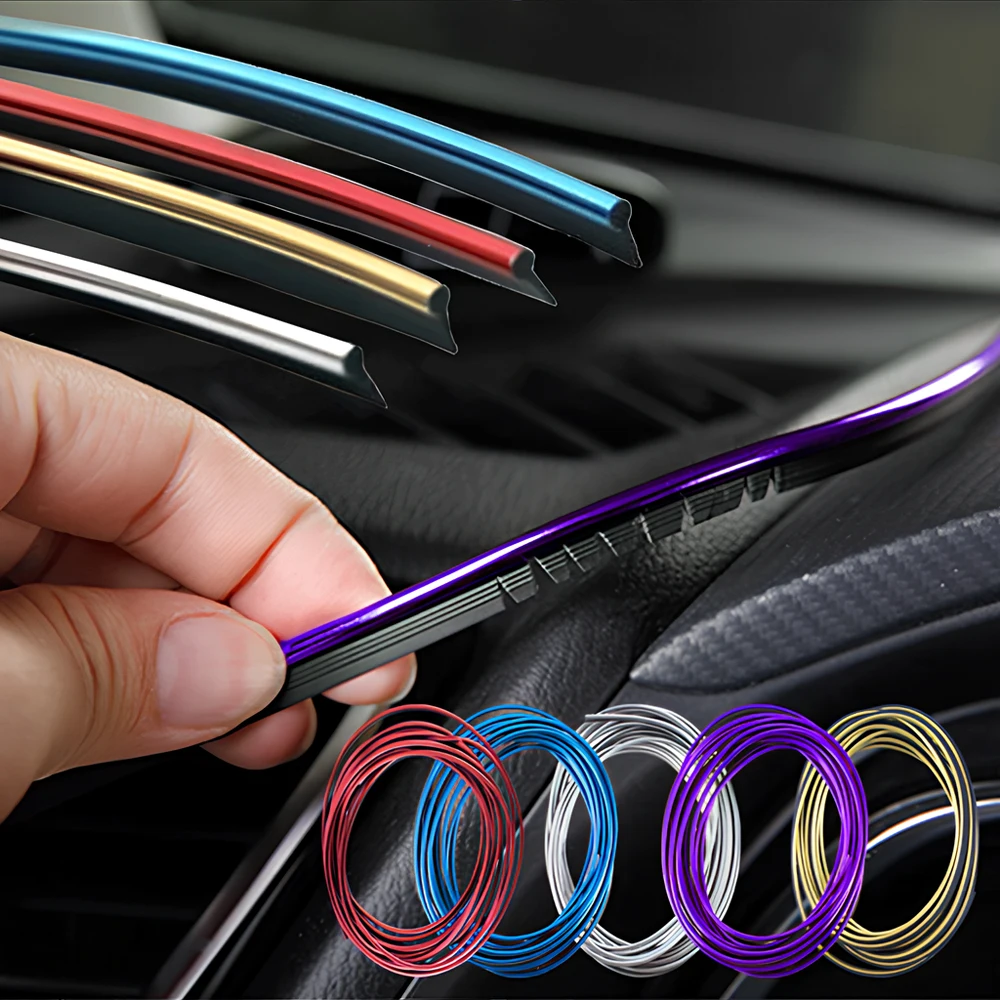 Universal 5M Auto Moulding Trim Car Interior Decoration Strip Seal Door Dashboard Edge Line Party Modification Attachment Tools