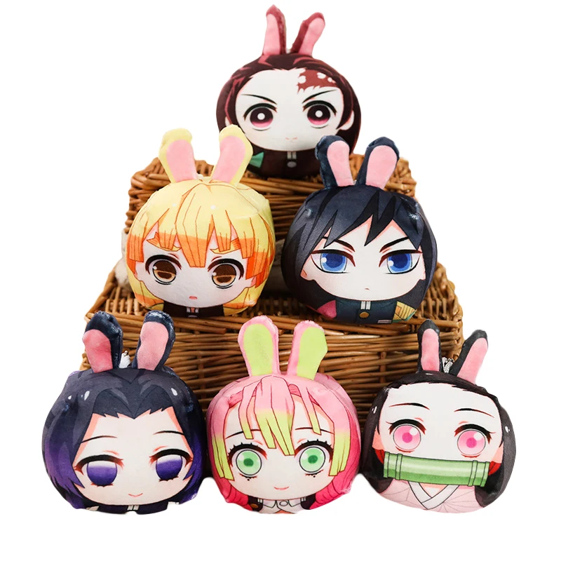

ELBCOS Kamado Tanjirou Nezuko Tomioka Giyuu Agatsuma Zenitsu Kochou Shinobu 10 см/4 дюйма плюшевые игрушки мягкие игрушки