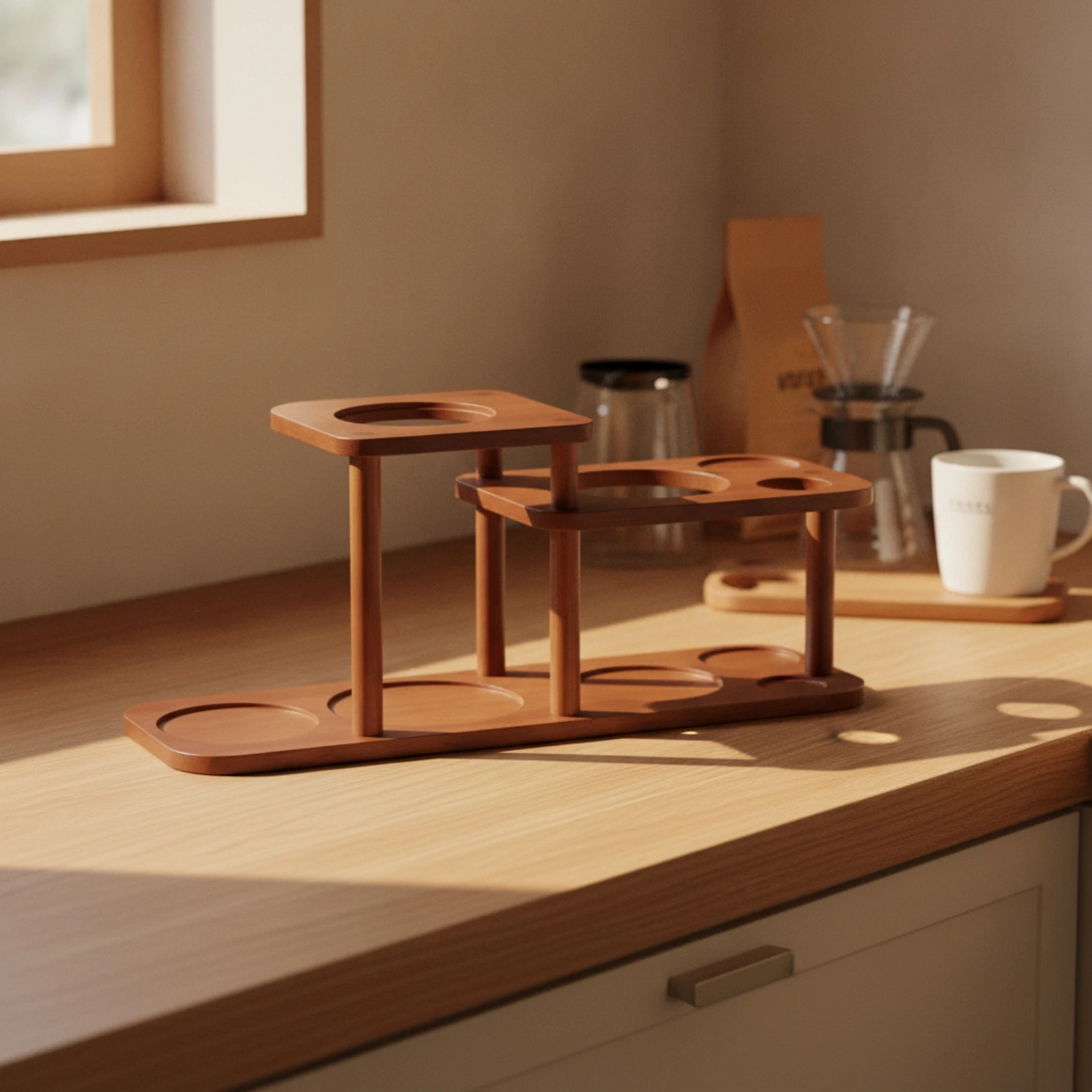 Coffee Machine Storage Stand Multi-Level Coffee Machine Stand Sturdy Long-Lasting for Baristas, Kitchen Countertop, Cafe