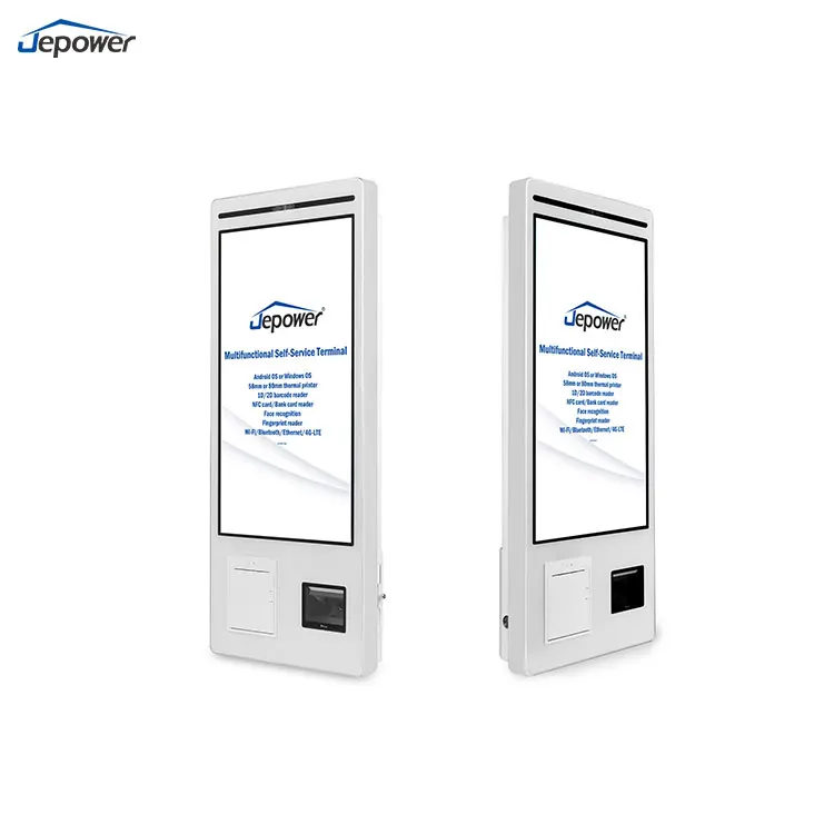 OEM ODM 23.8 Inch All-in-One POS Solution Self-Service Payment Kiosk Cash Acceptor Kiosque Auto Checkout Self-Ordering