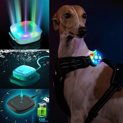 Winhyepet Pet Collar Pendant Glow Lights in Dark Colorful Safety Waterproof Battery Lasts 5-12 Hours Harness Supplies Accessorie