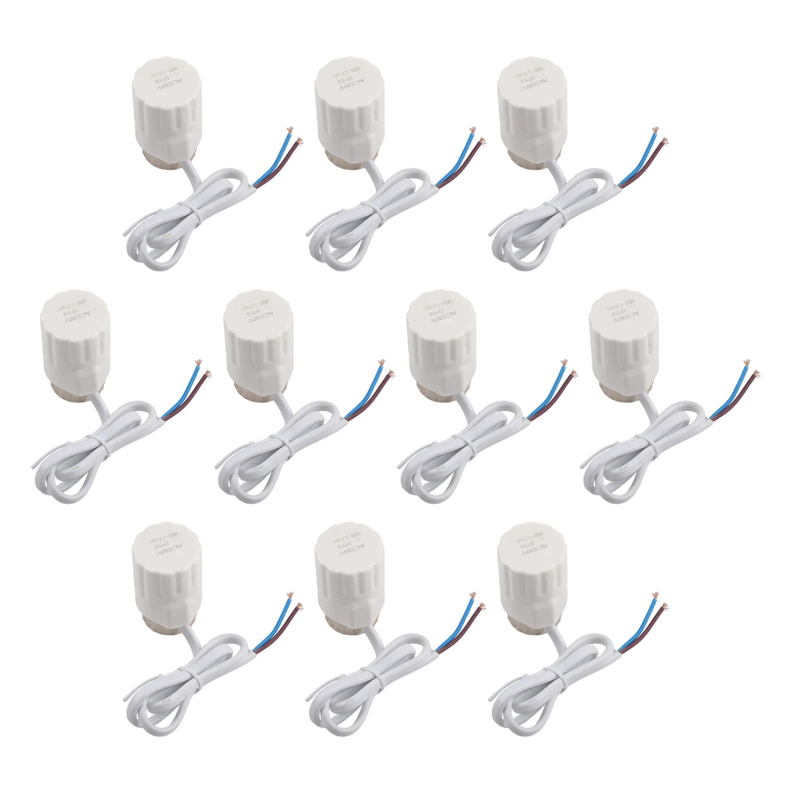 10PCS Floor Heating Electric Actuator Water Distributor 230V Normally Open Valve for Efficient Temperature Control