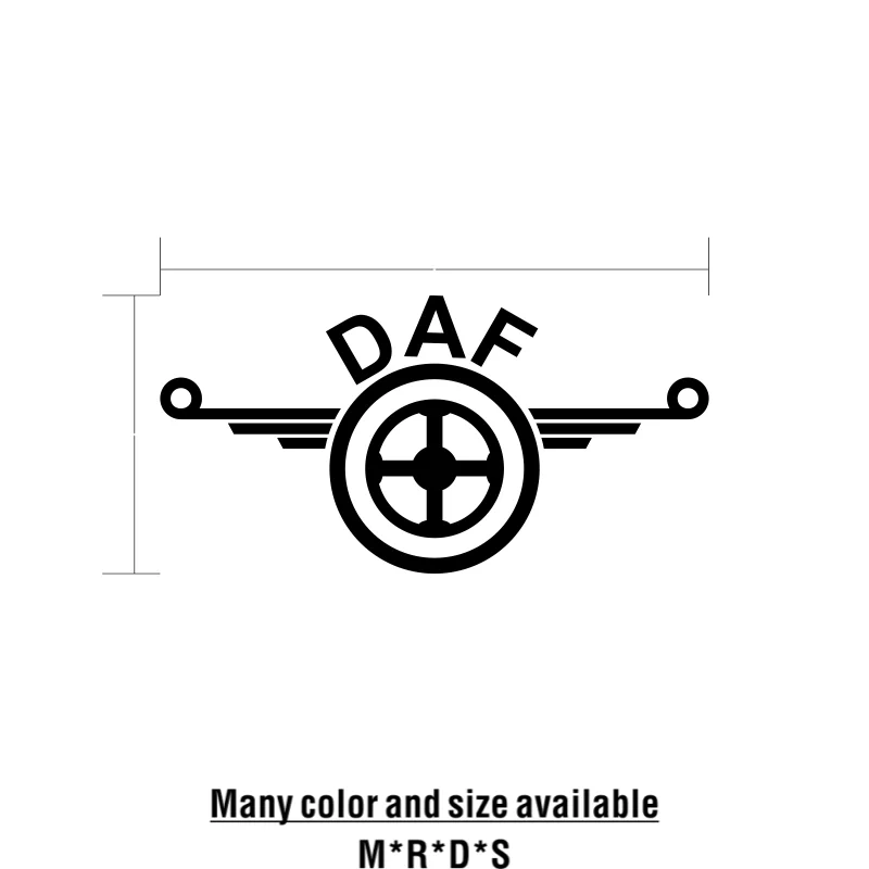 For DAF Lorry logo Decal Truck Cab Window Stickers Calligraphy Corner Vinyl Graphics