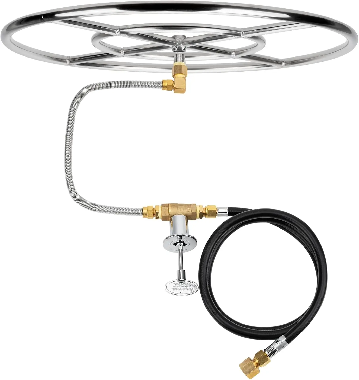 ステンレス鋼バーナーリング取り付けキット、天然ガスファイヤーピット、24