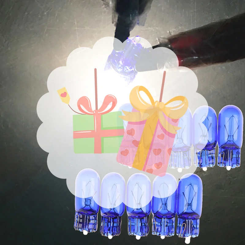 

10 шт. автомобильный галогенный T10 w5w 168 клинья 12 В 5 Вт ксеноновая сигнальная лампа 6000 К белый приборный светильник для чтения габаритная лампа