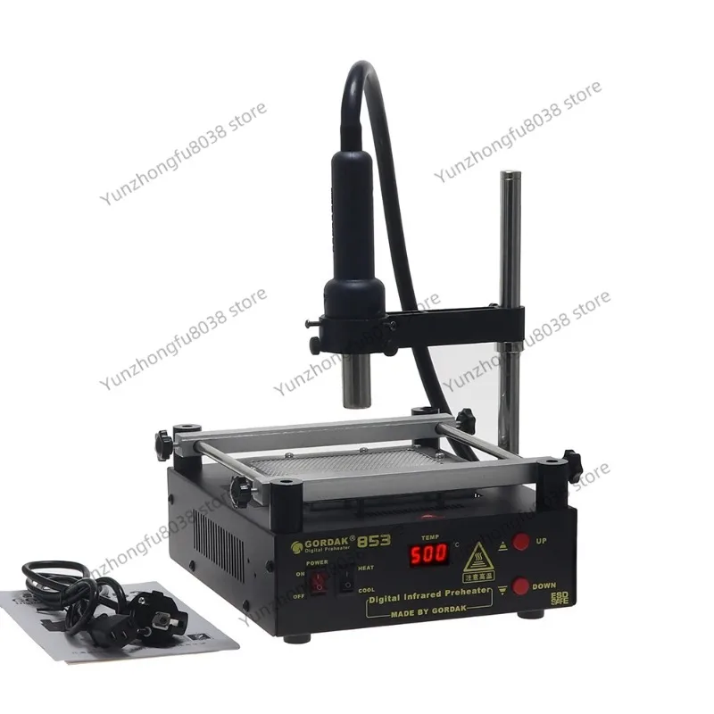 853 EU Bottom Infrared Preheating Station, PCB Preheater BGA Rework Soldering Platform for Mobile Phone Motherboard Repair Tools
