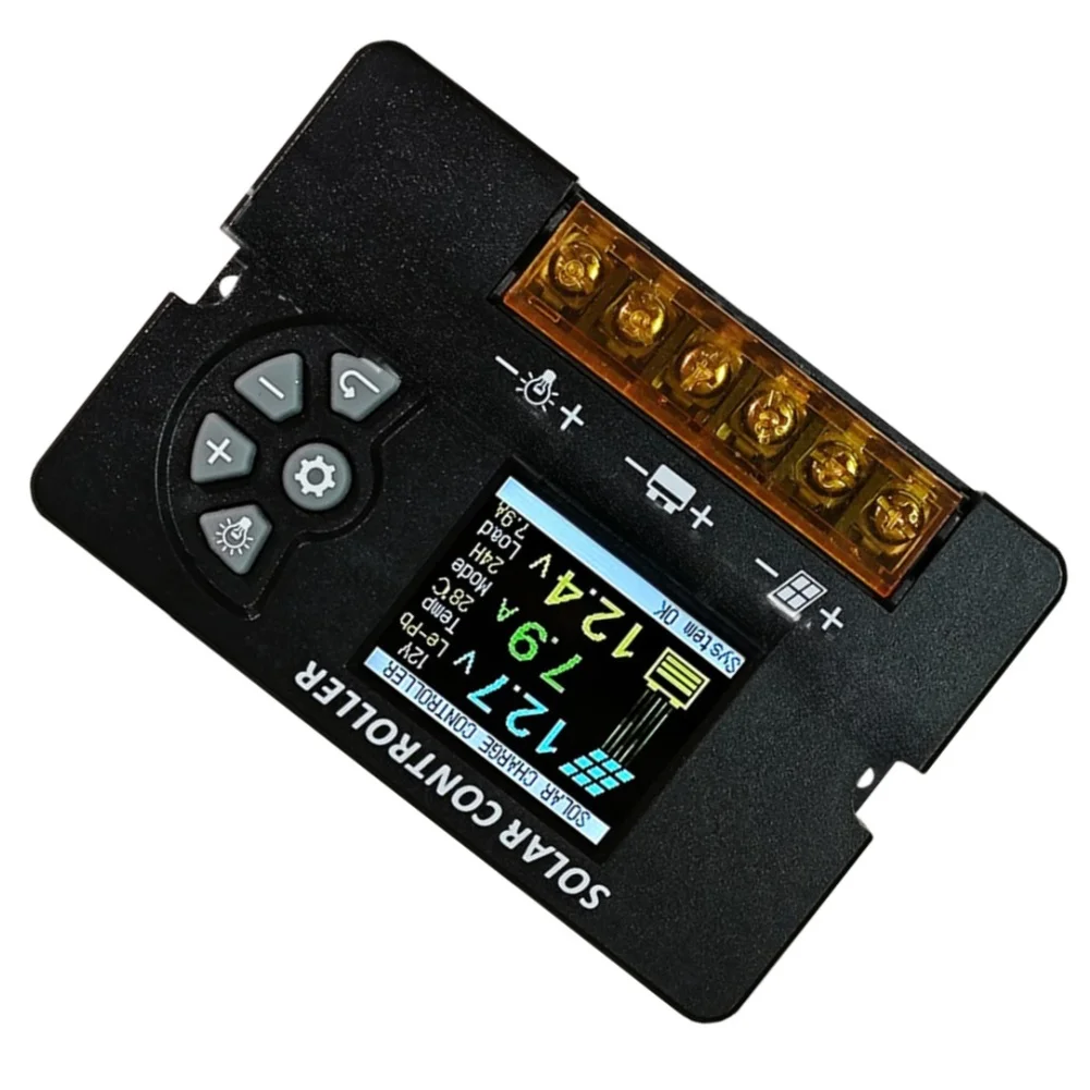12V 24V For Solar For Charge Controller with LCD Monitoring and USB Quick For Charge Ports for Low-Wattage Devices