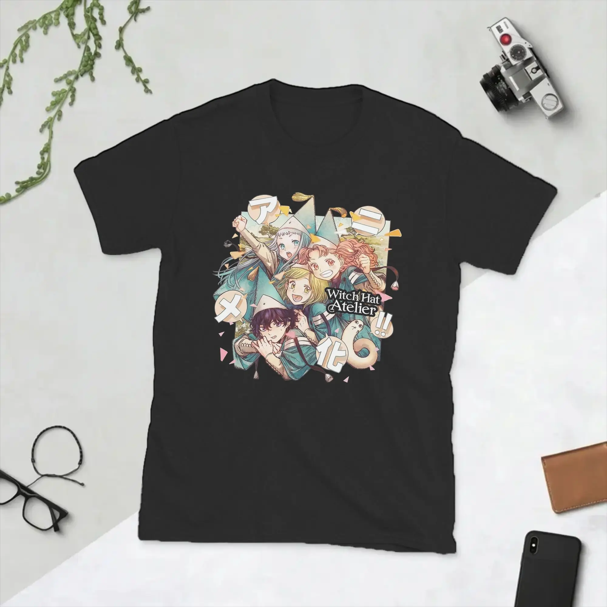 Fashion Witch Hat Atelier Anime T-Shirt Men Crew Neck Pure Cotton T Shirts Coco Qifrey Short Sleeve Tee Shirt Classic Clothes