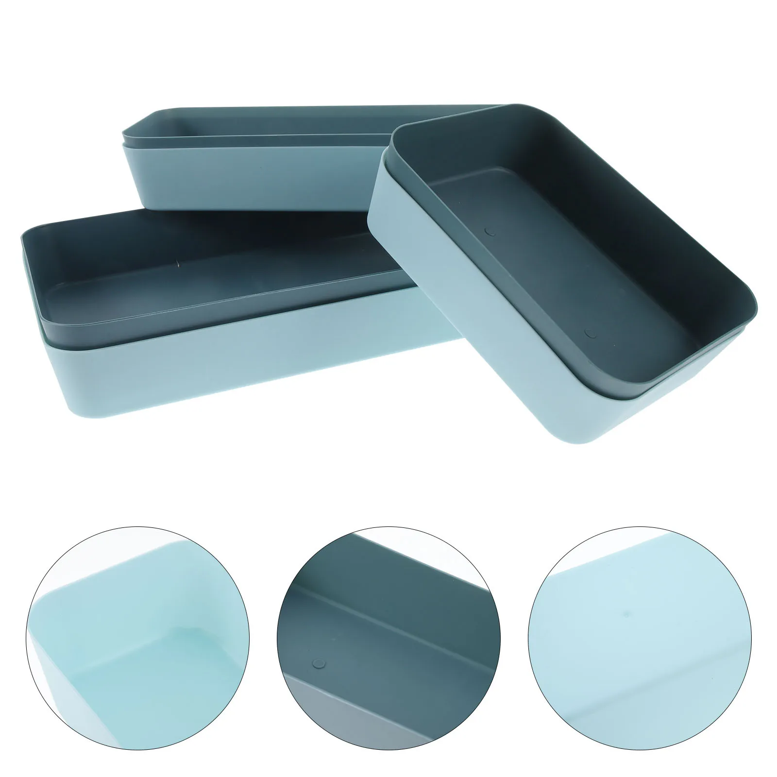 

6pcs Drawer Storage Box Pp Material Organizer For Bedroom Vanity Desk Kitchen Office Bathroom Small Items Plastic Organizer Bins