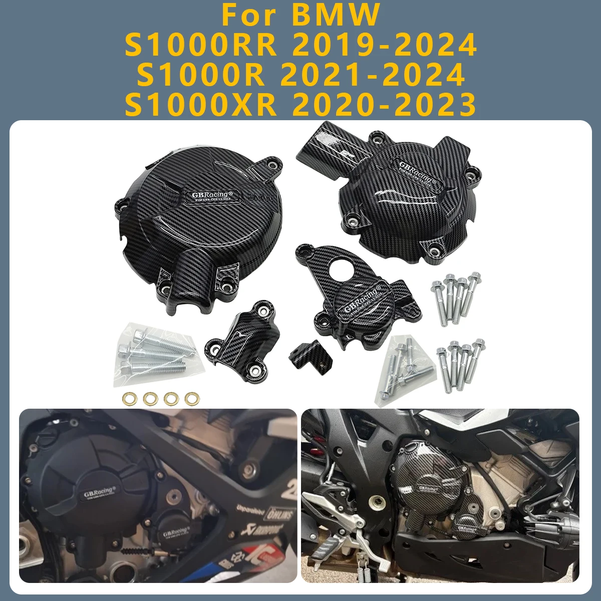 

Engine Cover Alternator Clutch Protection Cover For BMW S1000RR 2019-2024 S1000R 2021-2024 S1000XR 2020-2024 S1000 R XR RR