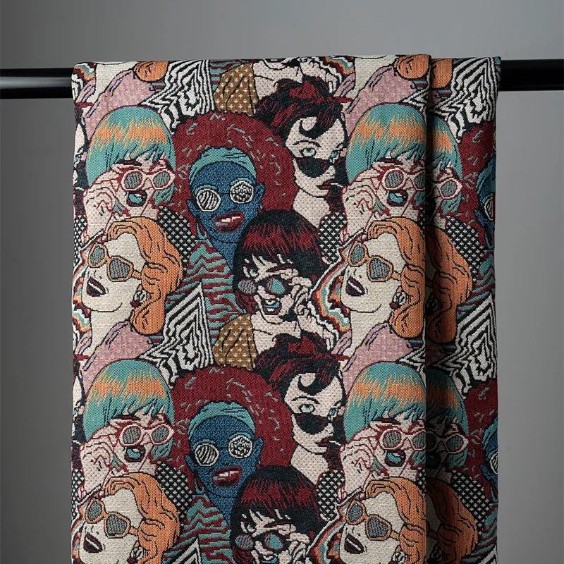 Chenille Jacquard Fabric Upholstery By Meters for Curtains Hat Pillowcase Tablecloth Diy Sewing Sofa Cloth Wearable Flower Bear
