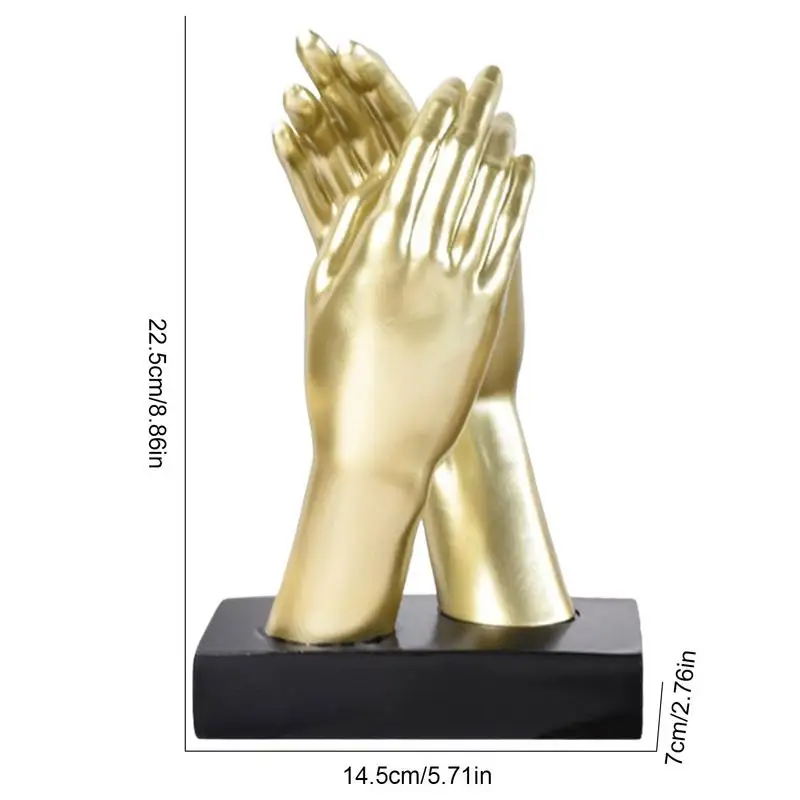 Hand Model High Five Hand Sculpture Resin Modern Meaningful Handcrafted Palm Model For Bookshelf Bedroom Living Room Workplace