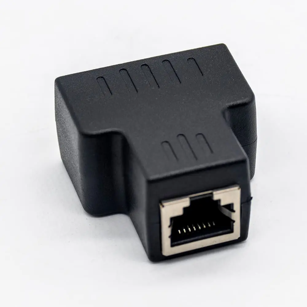 3 Port RJ45 Splitter 1 to 2 Ethernet LAN Network Cable Adapter Extender for Internet PC Laptop CAT5 CAT5e CAT6