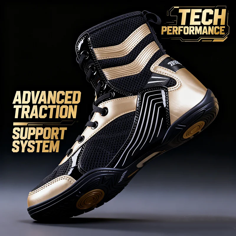 New Style Professional Boxing Shoes Men Comfortable Boxing Sneakers Breathable Wrestling Fighting Shoes Non Slip Combat Sneakers