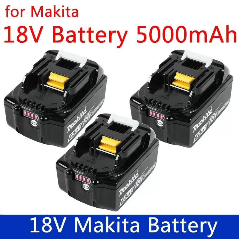 

18V 5000mAh rechargeable power tool battery 100% original Makita with LED lithium-ion replacement LXT BL1860B BL1860 BL1850