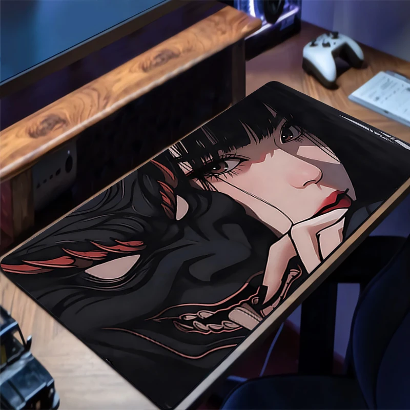

Mouse Pad Gaming Mousepad Desktop Anti-slip Protective Mat Devil Oni Mask Computer Keyboard Pad Mausepad Anti-skid Pad