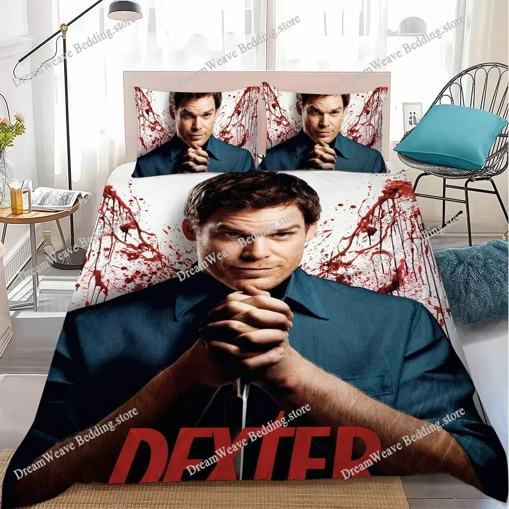 D-Dexter Morgan Duvet Cover Set Home Style Bedding Soft Laundry Cotton Bed Student Dormitory GiftFQH