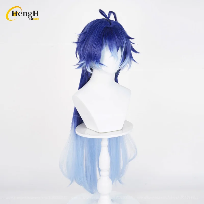 In Stock Game Flins Long 85cm Blue Gradient Cosplay Wig Kyryll Chudomirovich Flins Heat Resistant Synthetic Hair Halloween Wigs