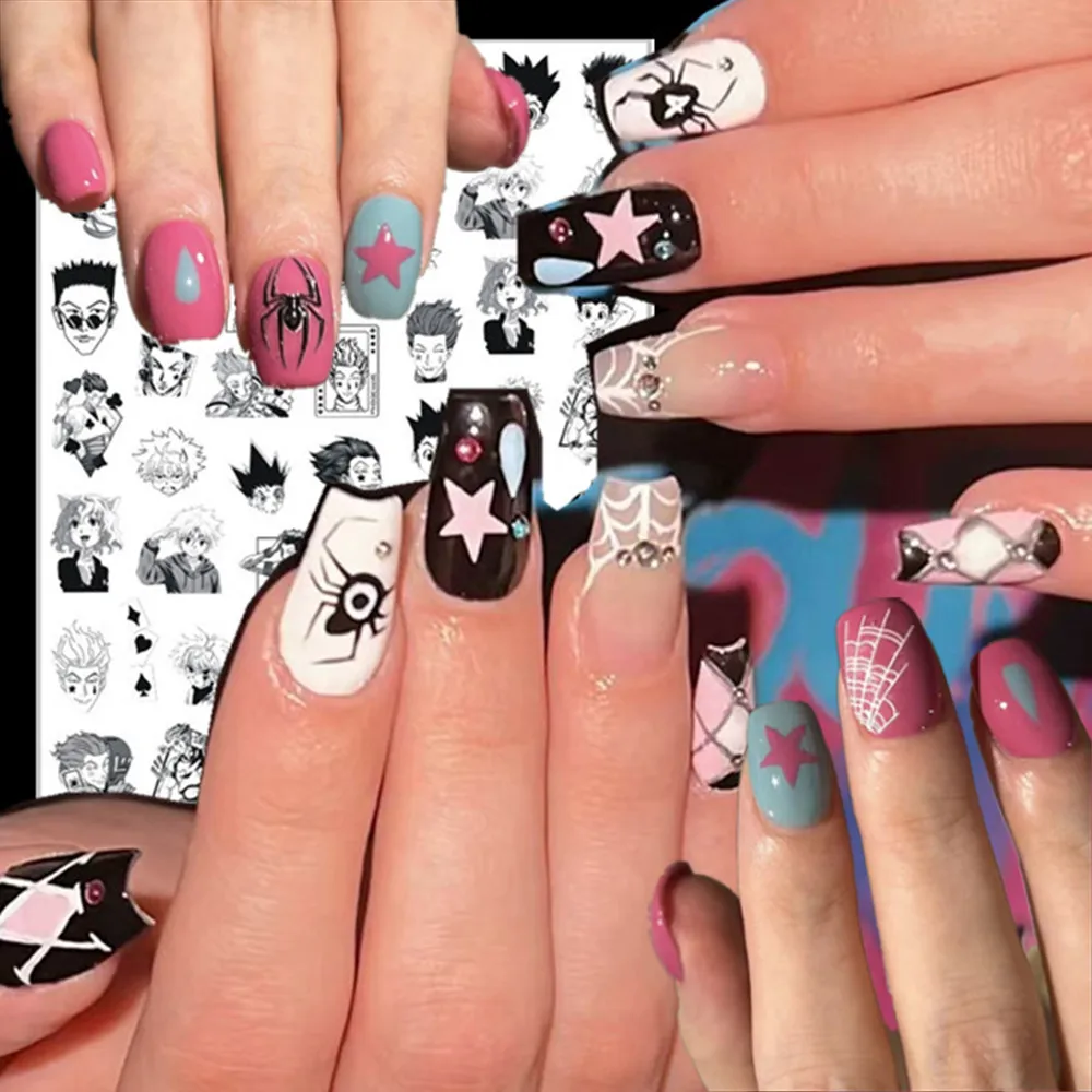 

TSC-275 My Hero 404 Hisoka,deku,Midoriya Izuku,みどりや, hunter hunter 3d Nail Art Stickers Nail Stickers