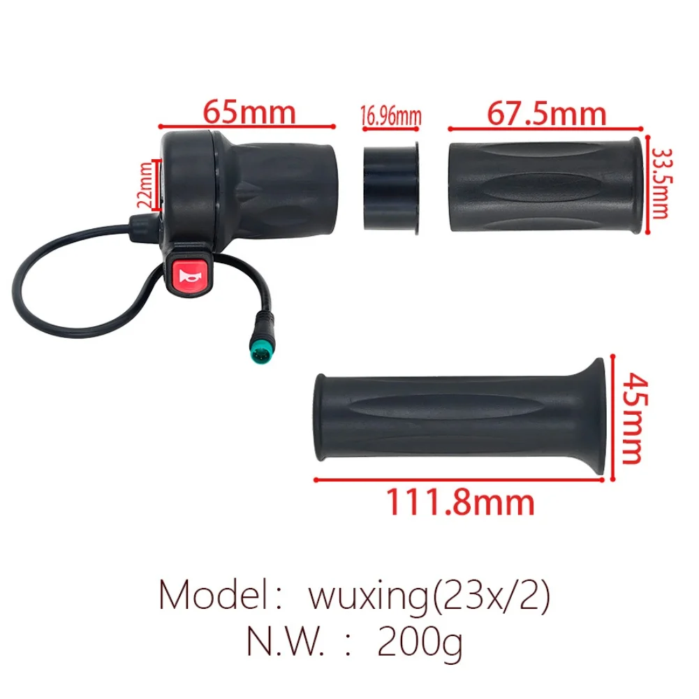4-Piece Adjustable Half Throttle Grip For Five Star 23X E-Bike Wear-Resistant ABS Speed Controller For Electric Mountain Bikes