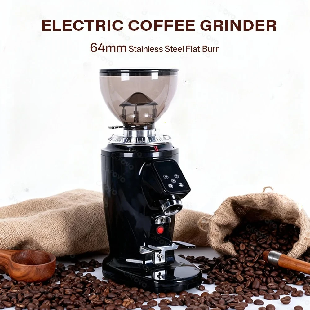 G264F 64mm Flat Burr Coffee Grinder with Digital Timer for Single-dose Grinder Coffee Mill Espresso Static-Free