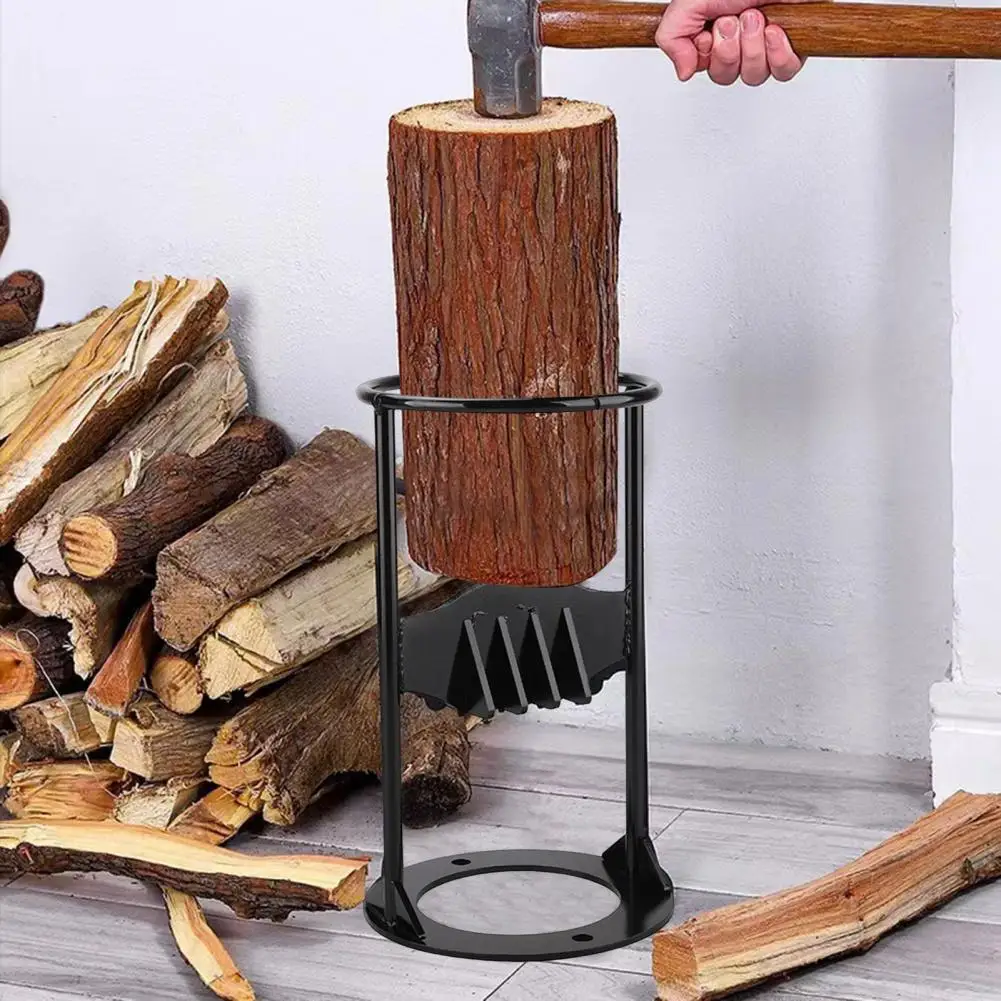 Metal Wood Splitter Heavy Duty Log Splitter Manual Kindling Splitter Wedge Outdoor Camping Cooking Firewood Splitting Tool