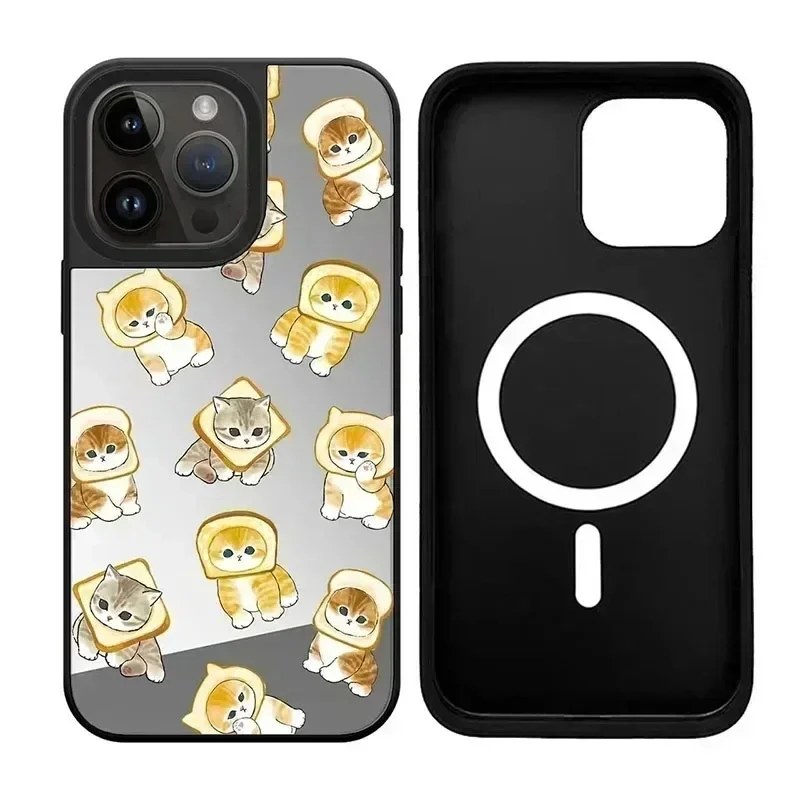 

Honeybee Cat Cute iPhone 11 12 13 14 15 Pro Max Mirror Surface MagSafe Case Cover Shell