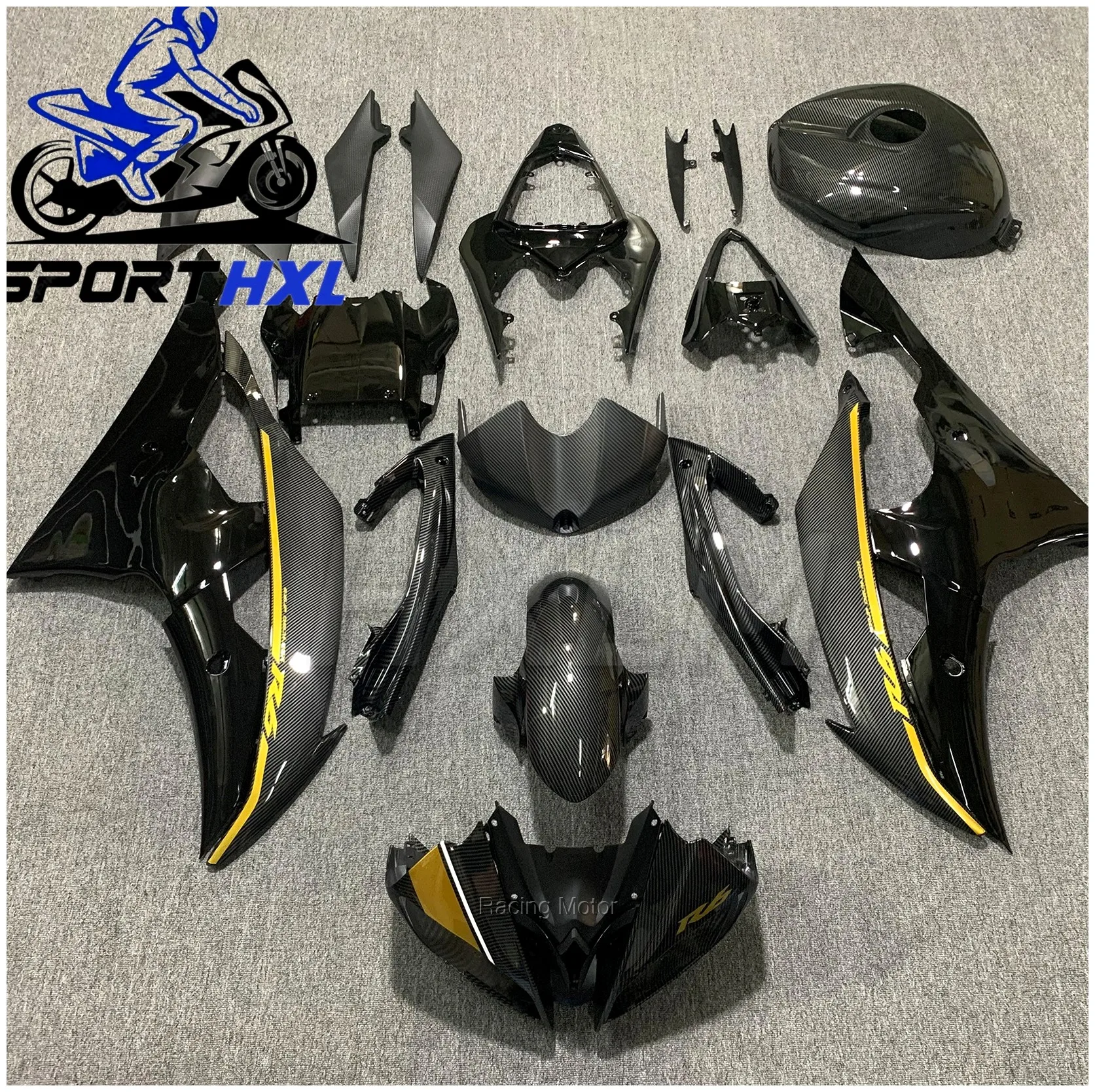 whine motorcycle fairing is suitable for Yamaha R6 body fairing yellow and | Racing Motor Store