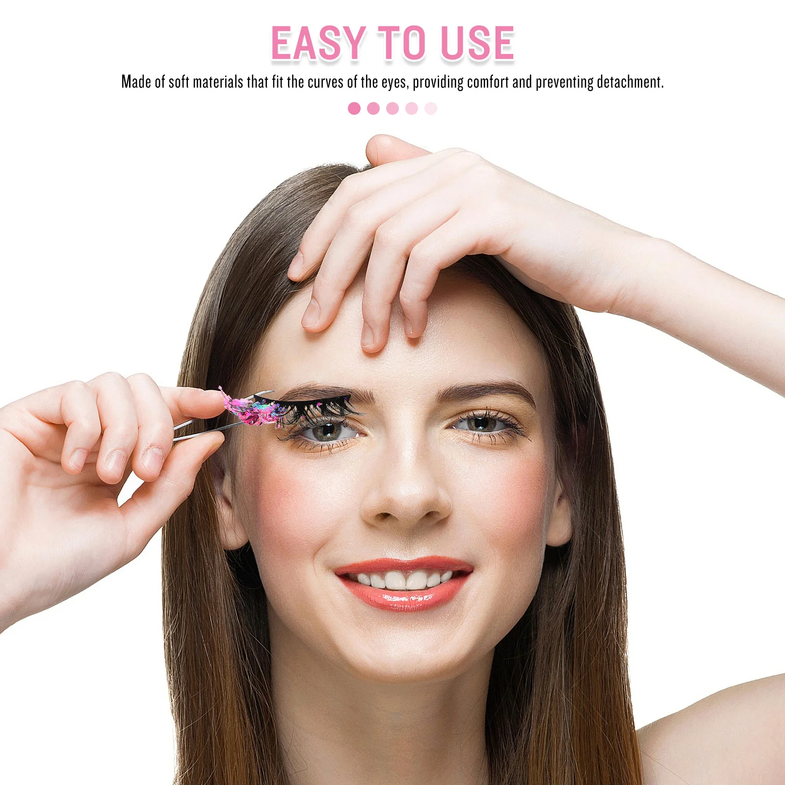 

2Pcs Glitter False Eyelashes Natural Strip Lashes Lightweight Durable Colored Fake Lashes for Women Makeup Enhancement