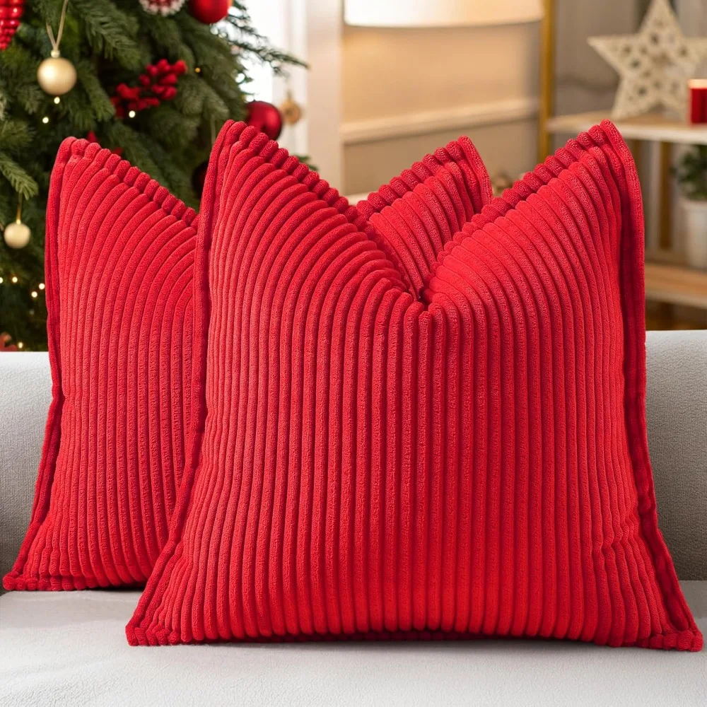 

18x18 inch 2-piece pillowcase set, decorative soft bohemian farmhouse European style sofa pillowcase