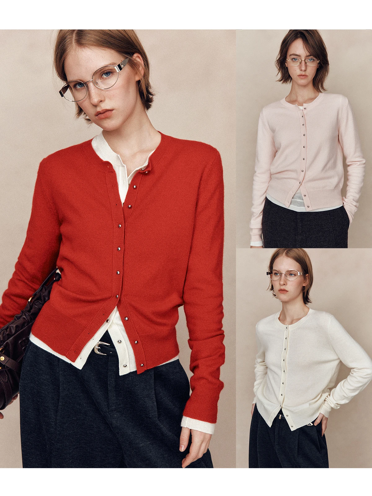 

Классический вязаный открытый кардиган из шерстяной пряжи Long Sve round Ne с металлическими пуговицами Cleanfit, мягкий шерстяной женский кардиган прямого кроя...