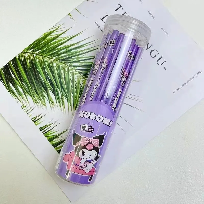 Sanrio Pencils 30Pcs In Bucket Hb Wood Pencils Kuromi My Melody Student Stationery Pencils Writing Tools For School Supplies