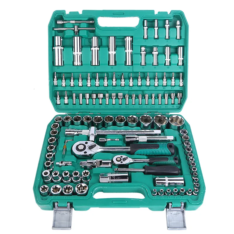 216 PCS Car Repair Tool Box Combination Mixed Tool Kit Hand Socket Ratchet Wrench Tool Sets