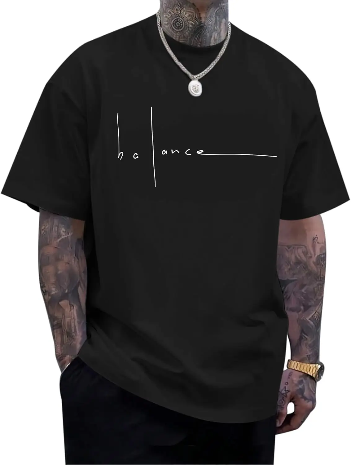 Mens Graphic T-Shirts Letter Print T-Shirt Streetwear Oversized Tshirts For Men Fashion Casual Shirts Summer Tees 100% Cotton Trendy Y2K Short-Sleeve Tee – Soft, Quick-Drying, All Occasion Casual  Suitable For Concert Party Hanging Out Sightseeing Trip
