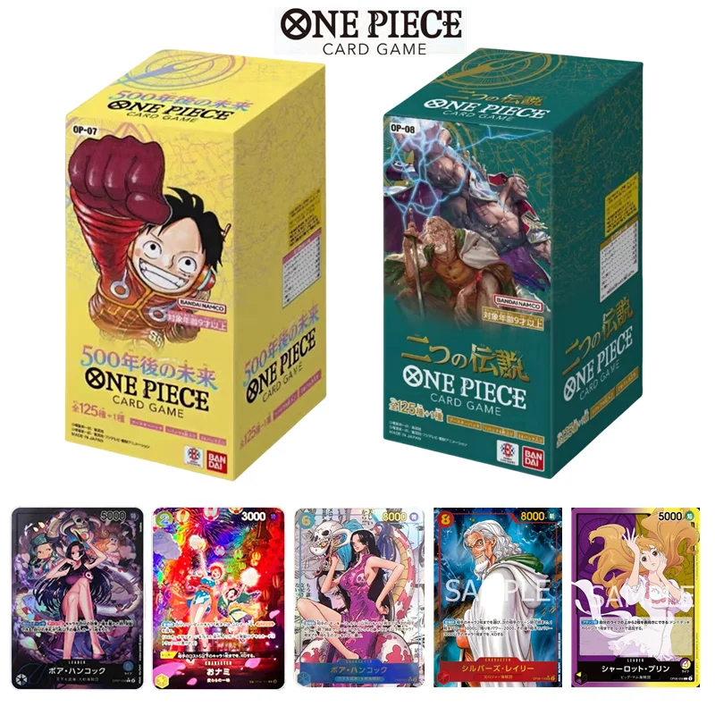 Bandai Original One Piece Cards OP07 Trading Card Game OP08 Trading Booster Box Anime Japanese Card Collector Gift