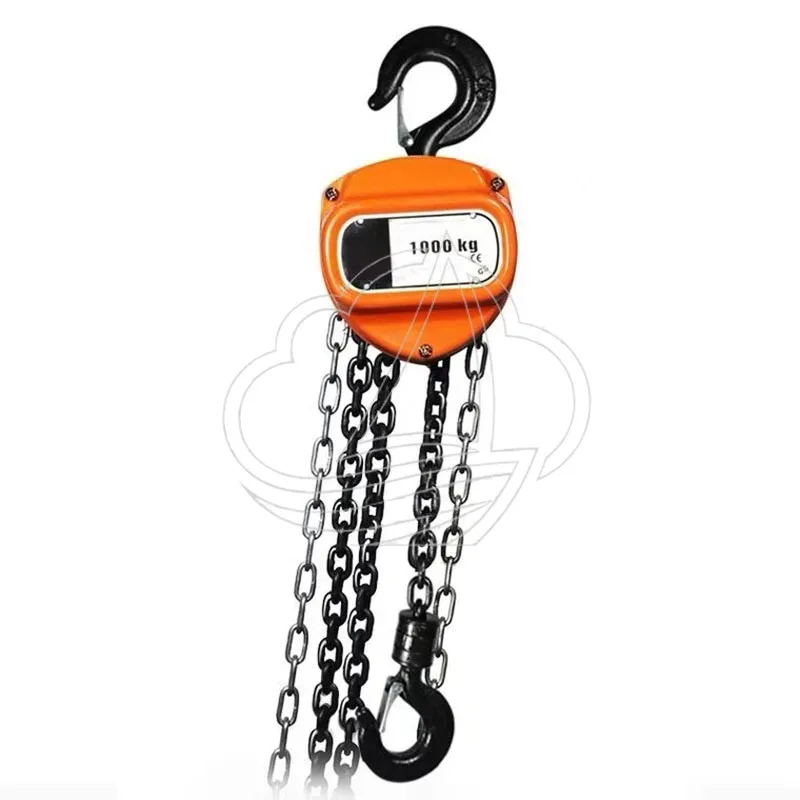 Portable Manual Chain Hoist 1 Ton Small Lifting Crane, Inverted Chain Block Available in 3 Meter and 6 Meter Lift Length