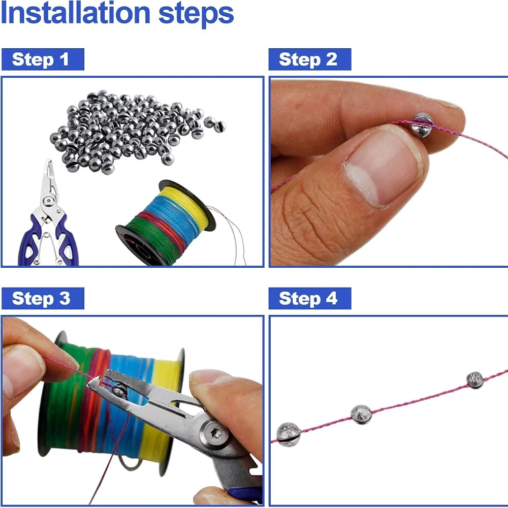 200개 무게추 5가지 사이즈 납 무게추 원형 스플릿  - Fishing Pliers 리뷰 및 가격