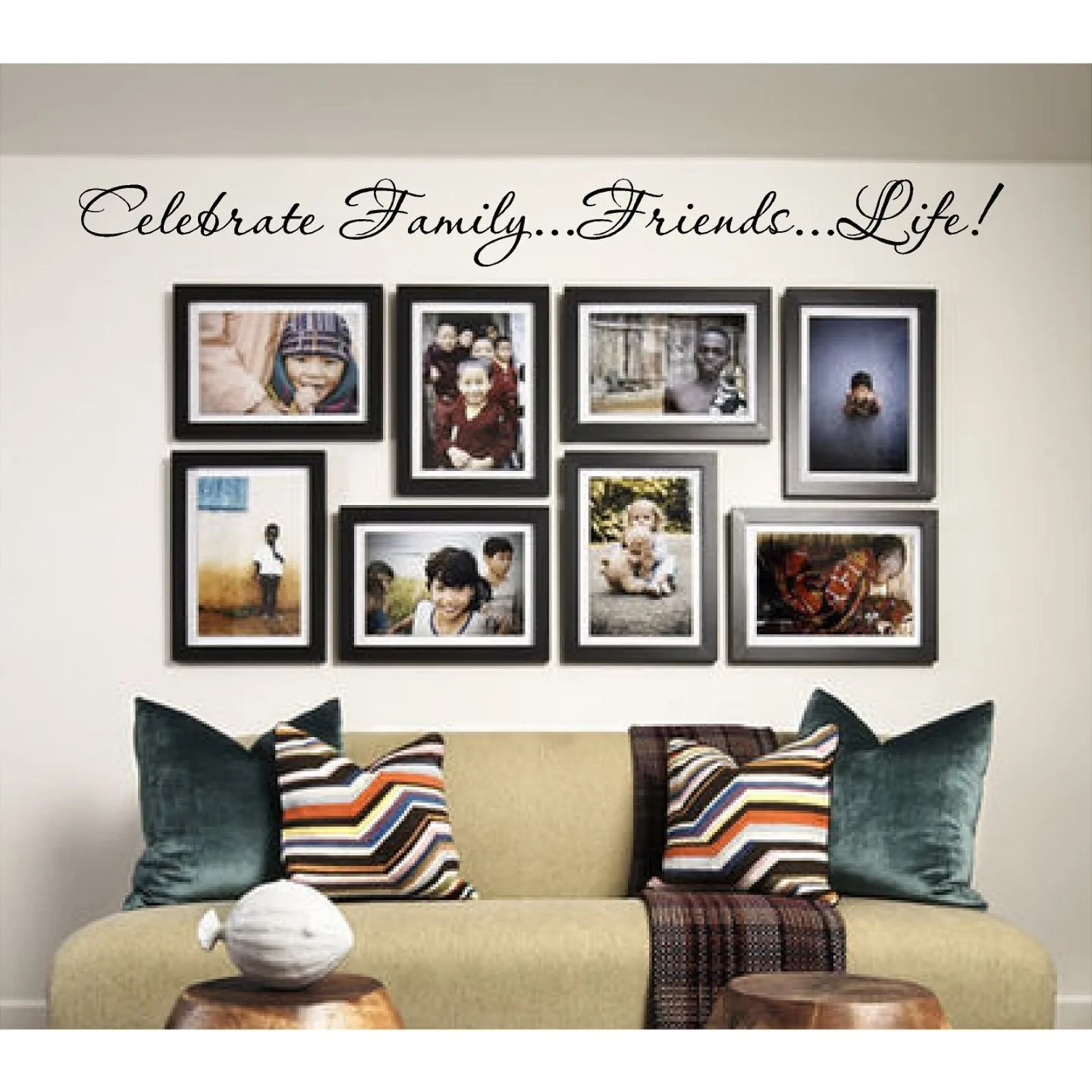 Family .. Friends .. Life .. - Vinyl wall art quote / home décor