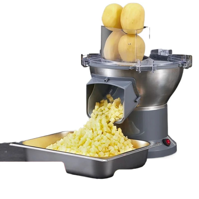 Commercial dicing machine large material opening, electric vegetable cutter cutting, dicing, slicing and cutting c