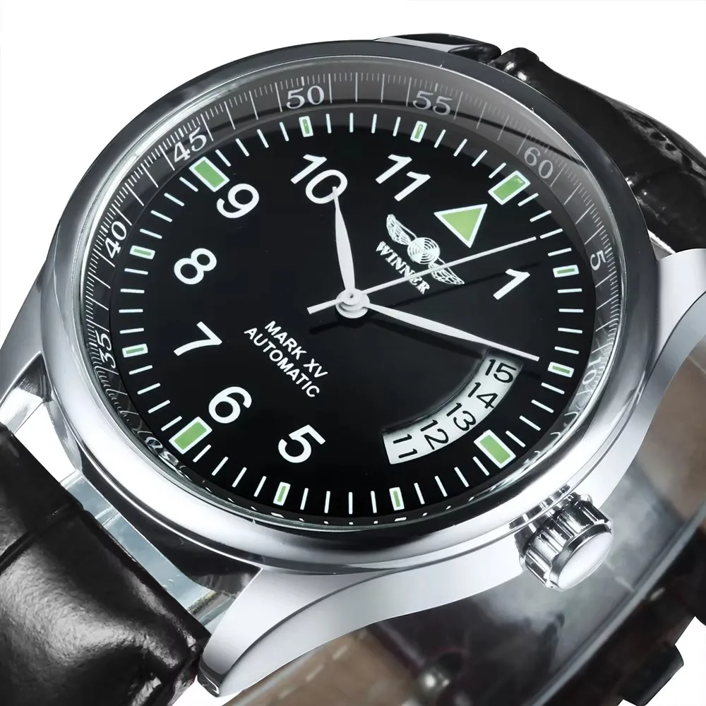 

Classic Mechanical Watches Luxury Brand Business Automatic Watch for Men Rotatable Bezel Luminous Dial Steel Strap Clock