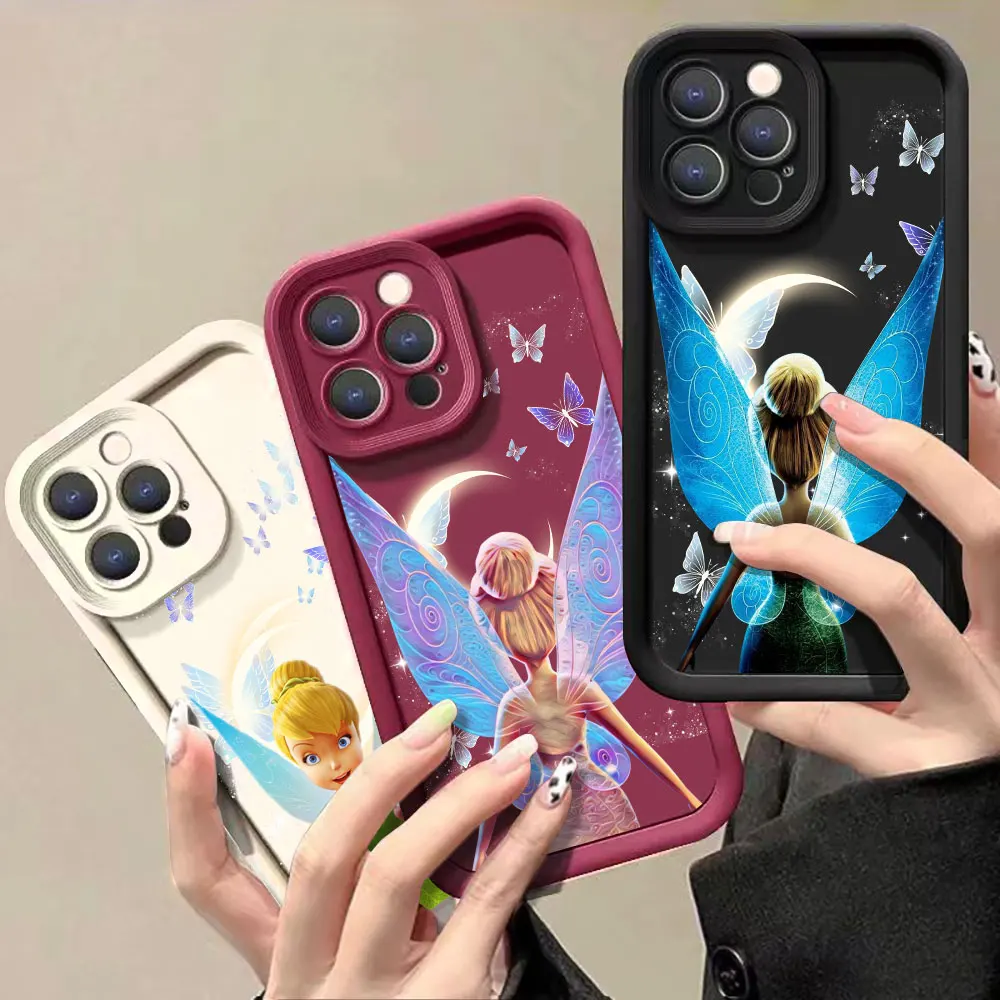 Disney Tinker Bell Cartoon Phone Case For Huawei P50 P40 P30 P20 Mate 40 30 20 Nova 10 7 7SE 5I Pro 5G Silicone Shockproof Cover