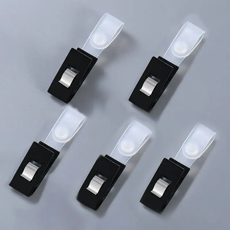 (.) 5PCS Of ID Card Name Tag Holder Badge Strap Clip Hospital Name Tag Clip Employee Badge Clip