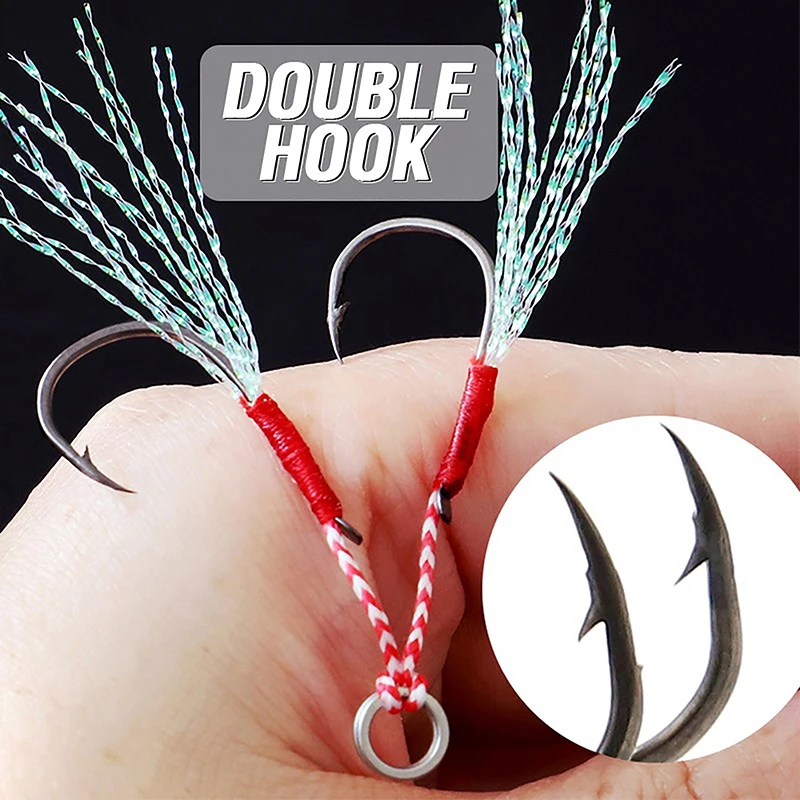 Deep Bite-proof Steel Wire Glow Iron Plate Hook Sharp-toothed Fish Sea Wolf Mackerel Dog Tooth Gold Gun Special Tie