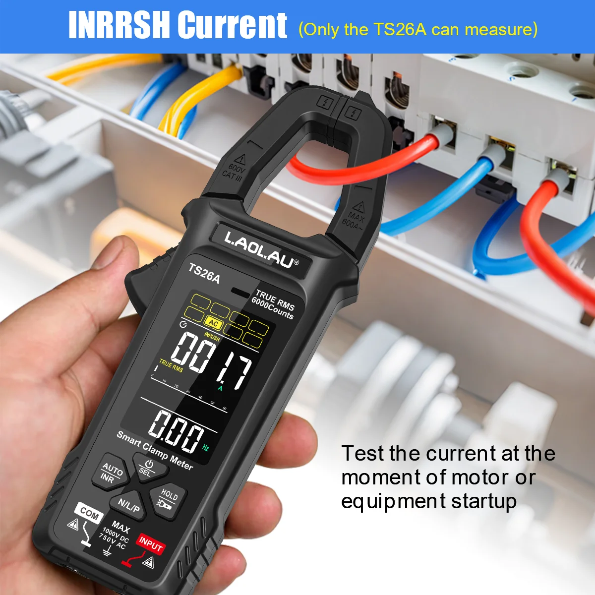 Digitales Zangenmultimeter TS-26A/26D Strom Spannung NCV Auto-Bereichswahl Widerstand Kapazität Temperatur Typ-C Wiederaufladbarer Amperemeter – Detail 10