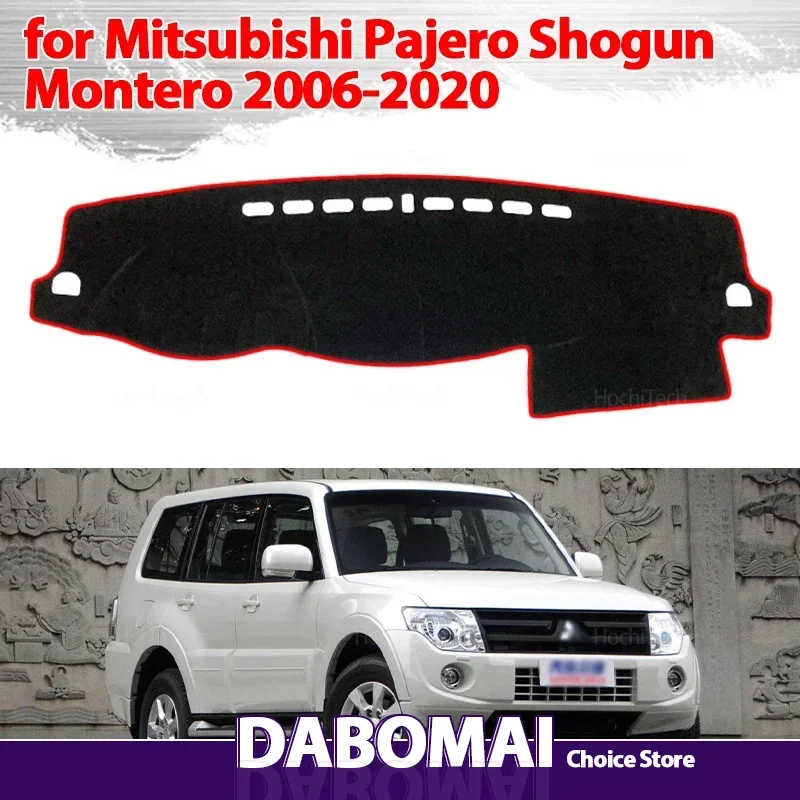 Armaturenbrett-Abdeckung, rutschfeste Matte, Schutzpolster, Sonnenschutz, Teppich, Teppich für Mitsubishi Pajero Shogun Montero 2006–20 V80 V87 V93 V97