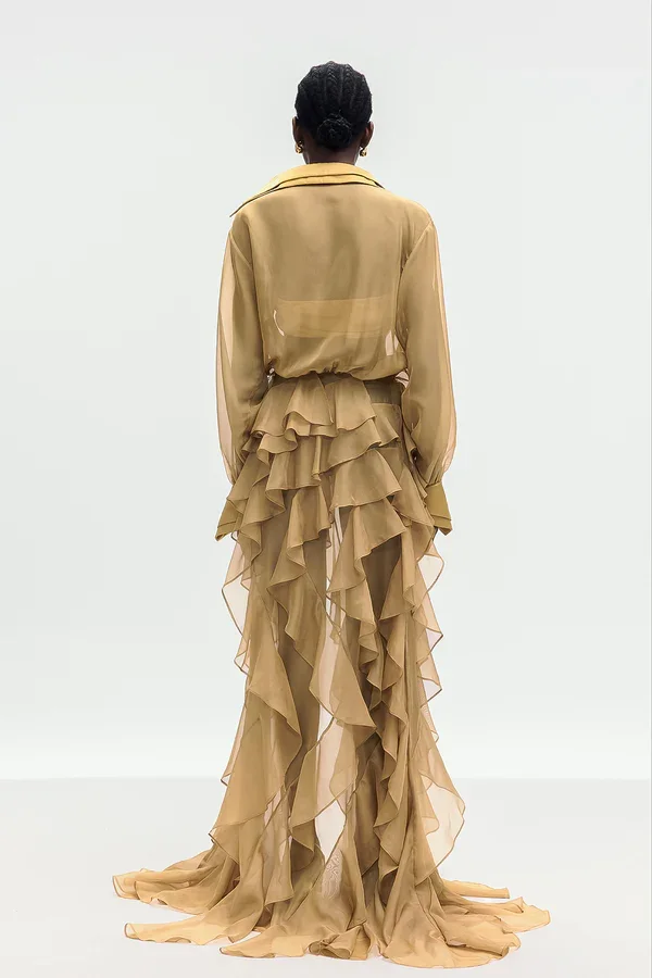 Sukienki na studniówkę z szytkami na szyi, szyte na miarę, tiulowe, asymetryczne sukienki imprezowe, warstwowe, ręcznie robione, z długimi rękawami, sukienki imprezowe, długie, prześwitujące.