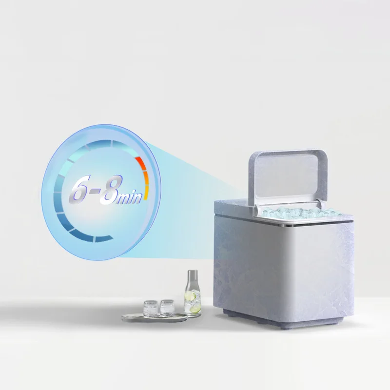 Maszyna do lodu domowa komercyjna do sklepów z herbatą mleczną, automatyczna mała maszyna do robienia kostek lodu.