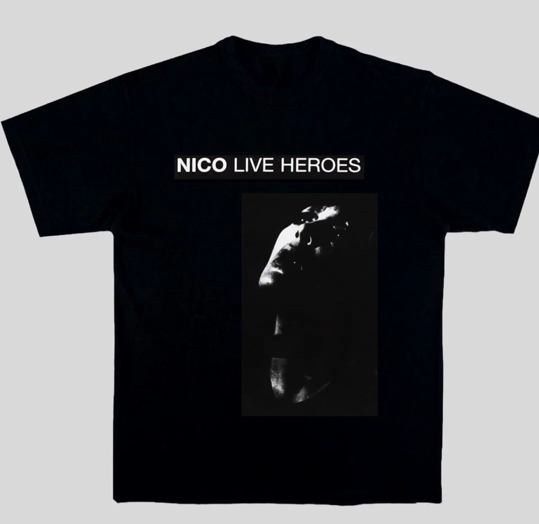 German Singer Nico Velvet Underground Retro Music Art Summer Casual T-shirt Men's and Women's Luxury Brand Top