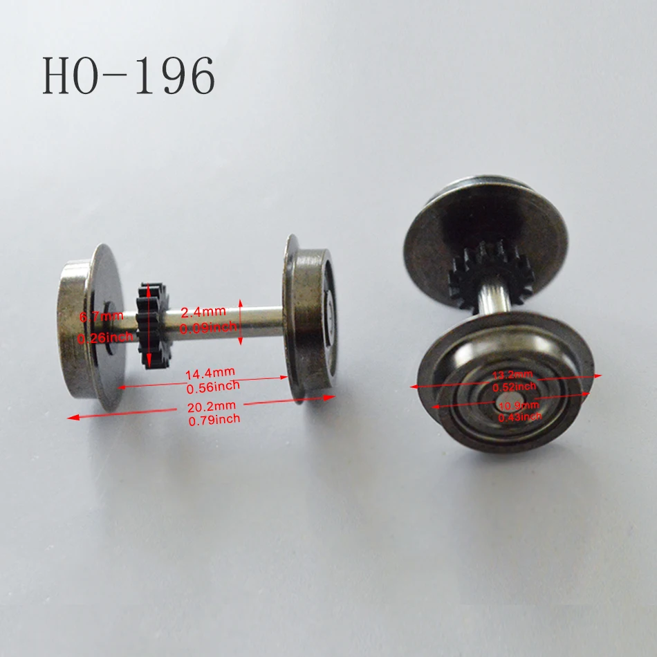 HO Scale 1:87 Railway Model Train Wheel Metal Wheel Accessories Toy Model Train Accessories