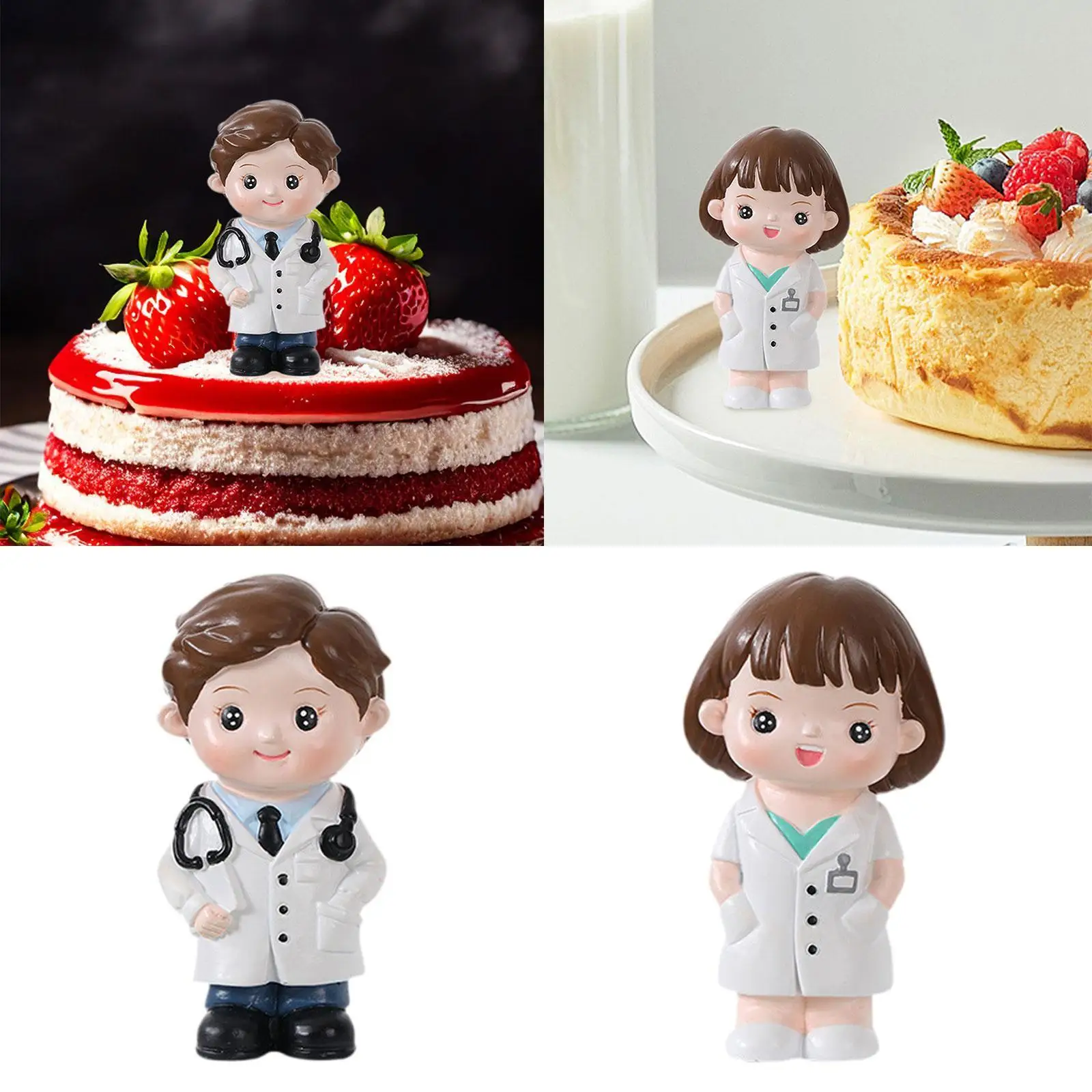 Cake Topper Nurses Week Gift Keepsake Doctor Statue for Engagement Home Desk